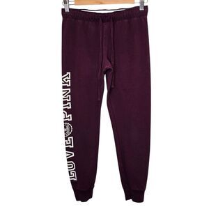 PINK Victoria’s Secret Women’s S Burgundy Joggers Sweatpants 2016